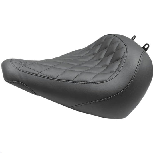 Mustang 83026 Wide Tripper Solo Seat - Diamond Stitch - Black