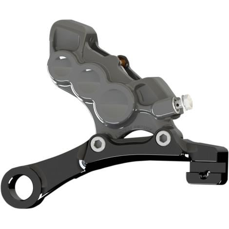Arlen Ness 02-323 6-Piston Differential Bore Rear Brake Caliper/Bracket - Black