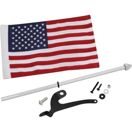 Show Chrome 41-210L Flag Pole - Left - Chrome