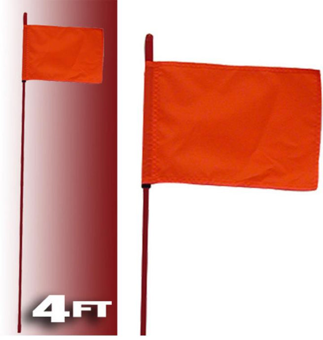 Firestik Antenna F4-RED-8120R Whips Safety Flag - 4ft. - Red