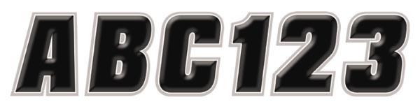 Hardline BLKSI500 Snowmobile ID Kit - Black/Silver