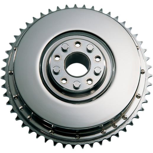 Drag Specialties DS-325390 Chrome Rear Brake Drum/Sprocket Set - 51T