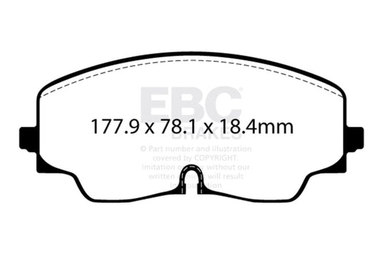 Ebc DP42448R EBC Yellowstuff Brake Pad Sets