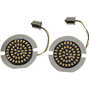 Drag Specialties 2020-1809 LED Inserts for Bullet Style Turn Signals with 1156 Contact Base - Amber