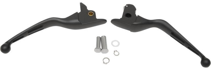Drag Specialties 0610-1685 Slotted Wide Blade Lever Set - Matte Black