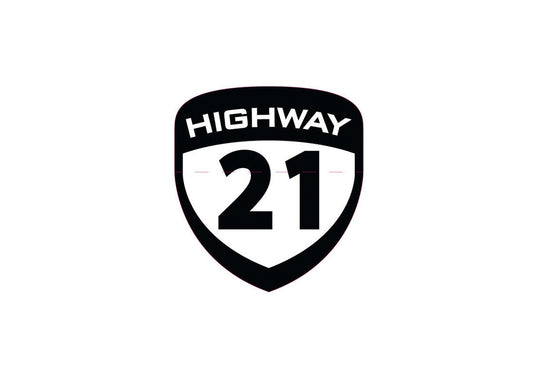 Highway 21 489-9002 Shield Die Cut Sticker - SM 2.25in. x 2.50in.