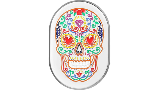 Figurati Designs FD30-AC-SS-LT Antenna Cover - Mirror Polish with Sugar Skull