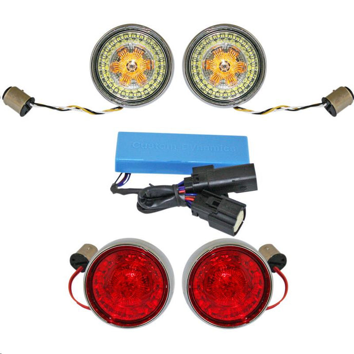 Custom Dynamics PB-SS-BB-C Probeam Bullet Bezel Turn Signal Conversion Kit - Chrome