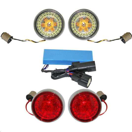 Custom Dynamics PB-SS-BB-C Probeam Bullet Bezel Turn Signal Conversion Kit - Chrome