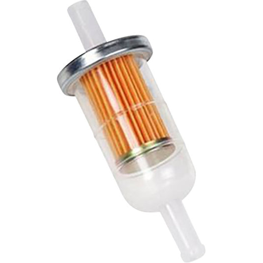 Helix Racing Products 118-9305 Fuel Filter for 1/4in. ID Line - Clear/Silver/Orange - Cylindrical