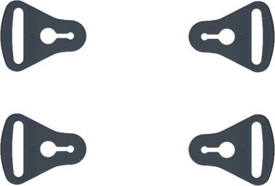 Pod K1 Youth Strap Loop Set for Knee Brace - Bilateral - Gray - Md/Lg