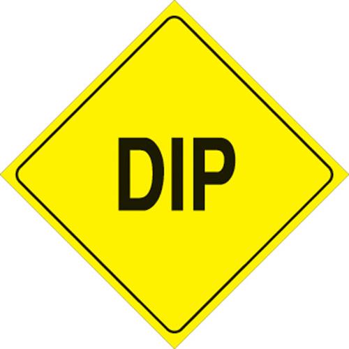 Voss 424 DIP YR 12x12in. Trail Sign - Dip (Yellow/Black)