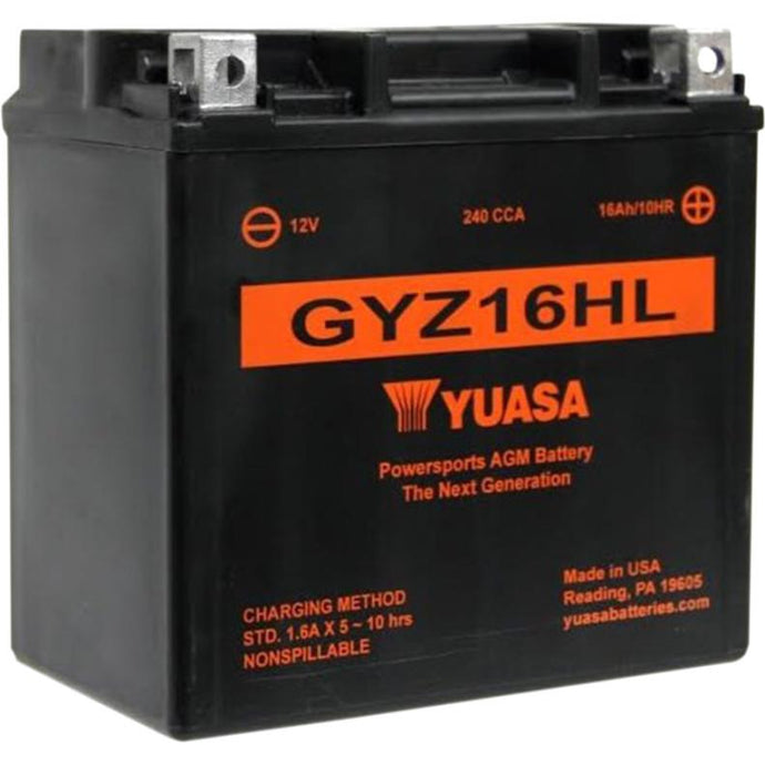 Yuasa YUAM716GHL GYZ High Performance Maintenance Free Battery - GYZ16HL