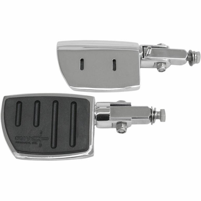 Rivco Products PEGSW Flatfoot Wide Pegs - Chrome