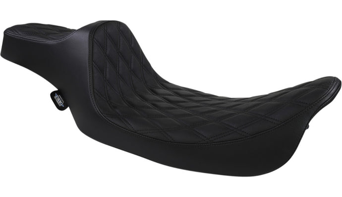 Drag Specialties 0801-1369 Extended Reach Predator III Seat - Double Diamond, Black Thread
