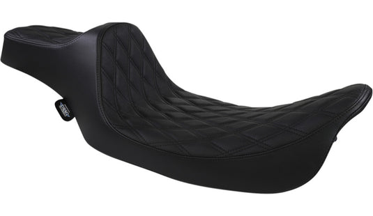 Drag Specialties 0801-1369 Extended Reach Predator III Seat - Double Diamond, Black Thread