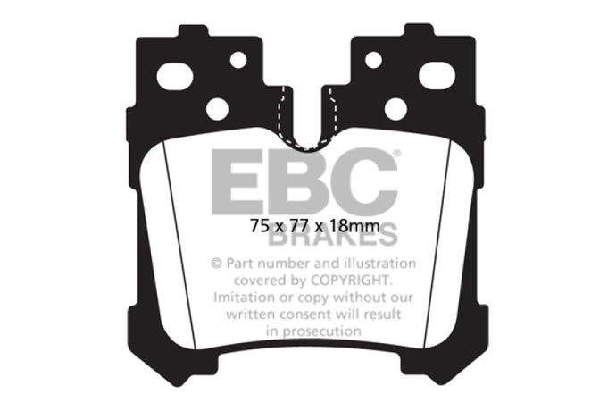 Ebc DP41812R EBC Yellowstuff Brake Pad Sets