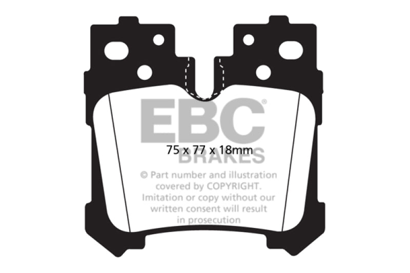 Load image into Gallery viewer, Ebc DP41812R EBC Yellowstuff Brake Pad Sets
