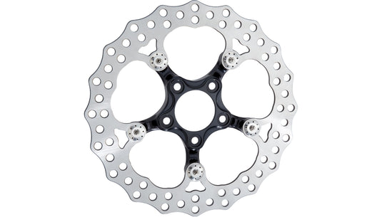 Arlen Ness 300-108 Spider Front Rotor - Black Anodized - 12.6in.