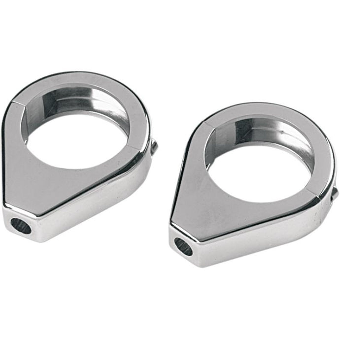 Drag Specialties DS-222190 Turn Signal Fork Clamps - 41mm - Chrome