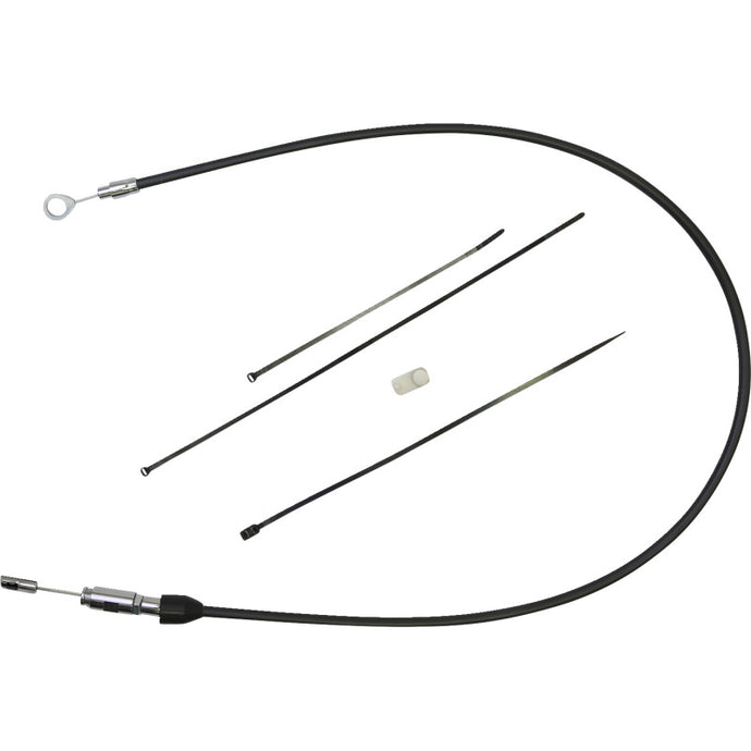 Drag Specialties 0652-2860 Quick Connect Braided Upper Clutch Cable - 45in. - Black/Chorme