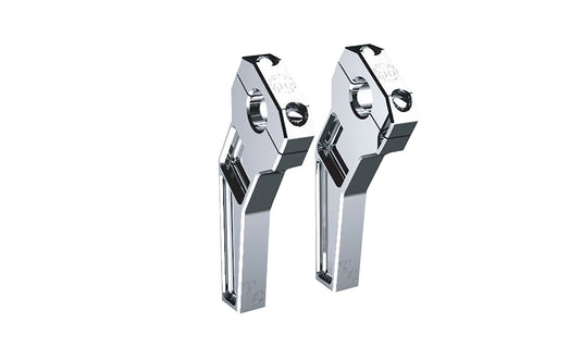 Todds Cycle TD-R12-06 1in. Pullback Handlebar Riser Kit - 6in. Rise - Chrome