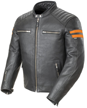 Joe Rocket Classic 92 Leather Jacket Black/Orange Black
