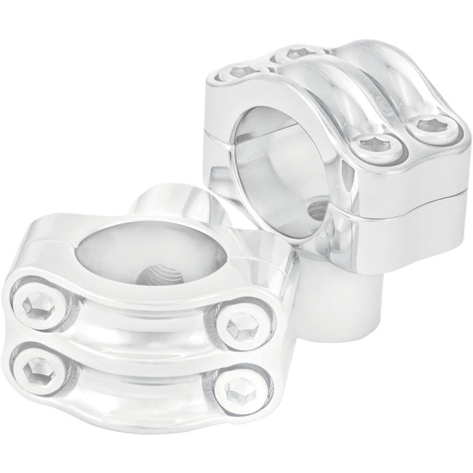 Rsd 0208-2051-CH Nostalgia Risers for 1-1/4in. Handlebars - 4-Bolt - Chrome