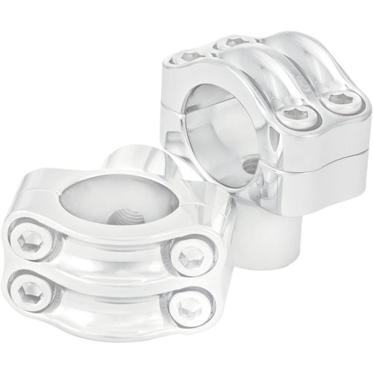 Rsd 0208-2051-CH Nostalgia Risers for 1-1/4in. Handlebars - 4-Bolt - Chrome