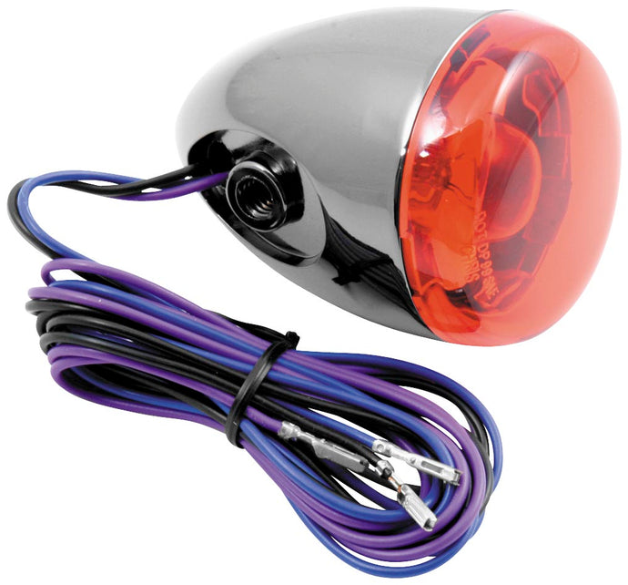 Chris Products 8887R-BN Duece-Style Turn Signal Lamps - Rear - Dual Filament - Red Lens - Black