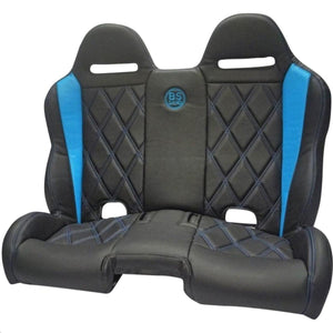 BS Sand PEBETBDTC Performance Front/Rear Bench Seat - Double T - Black/Titanium Blue