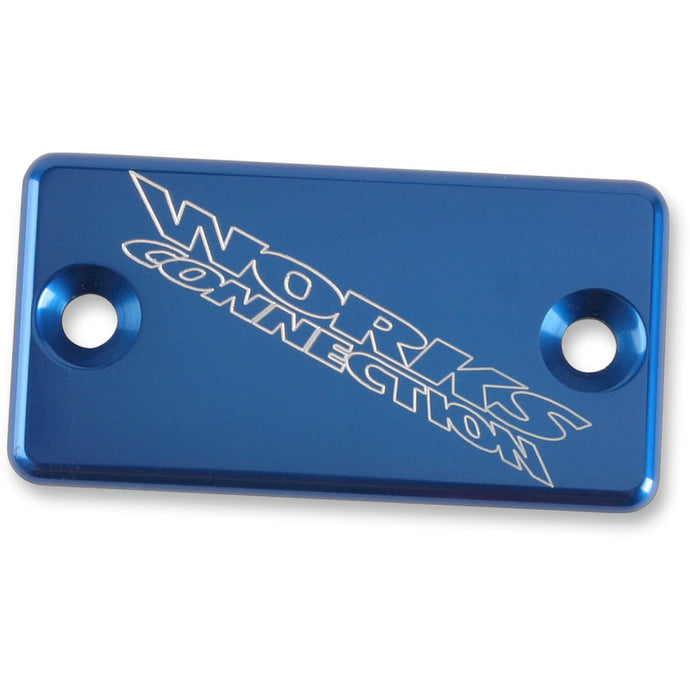 Works Connection 21-020 Anodized Billet Aluminum Front Brake Reservoir Cover - Blue