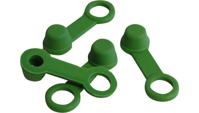 Helix Racing Products 202-2003 Brake Bleeder Caps - Green