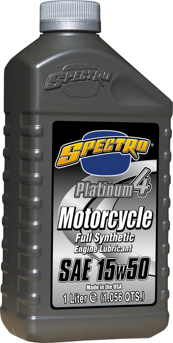 Spectro 310283 Platinum Motorcycle Full Syn 4T - 15W50 - 1lt. - 12/Case