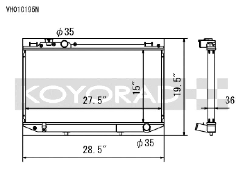 Load image into Gallery viewer, Koyo VH010195N KOY Racing Radiators
