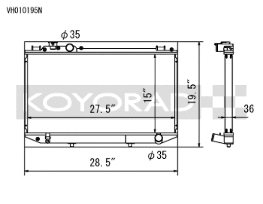 Koyo VH010195N KOY Racing Radiators