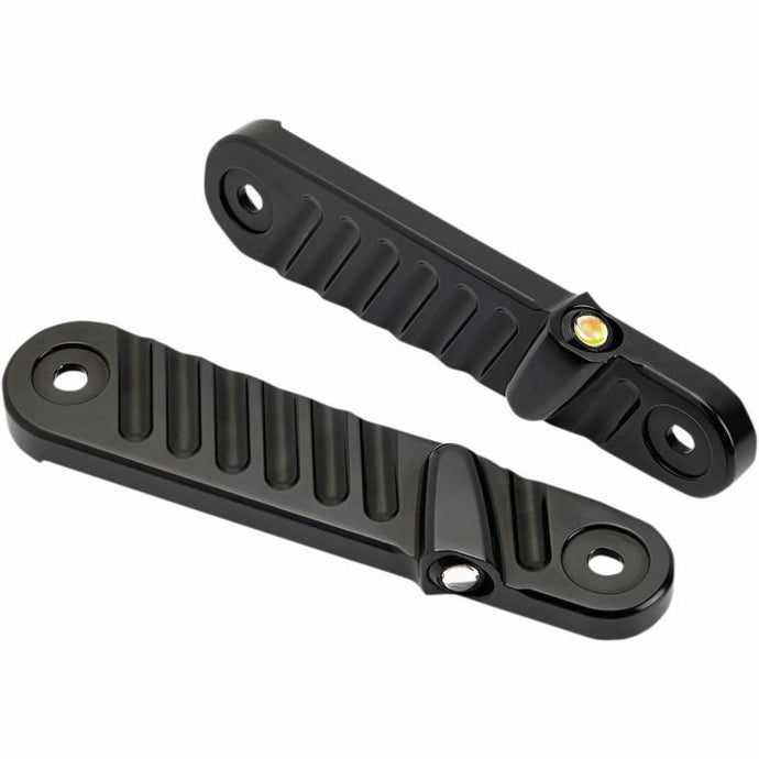 Joker Machine 05-210-1 Finned Streamliner Front LED Turn Signals - Black
