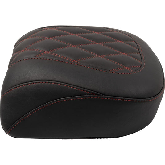 Mustang 88511DC Wide Tripper Passenger Seat - Black/Dark Cherry Stitching
