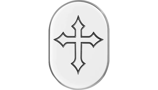 Figurati Designs FD41-AC-SS-LT Antenna Cover - Mirror Polish with Cross