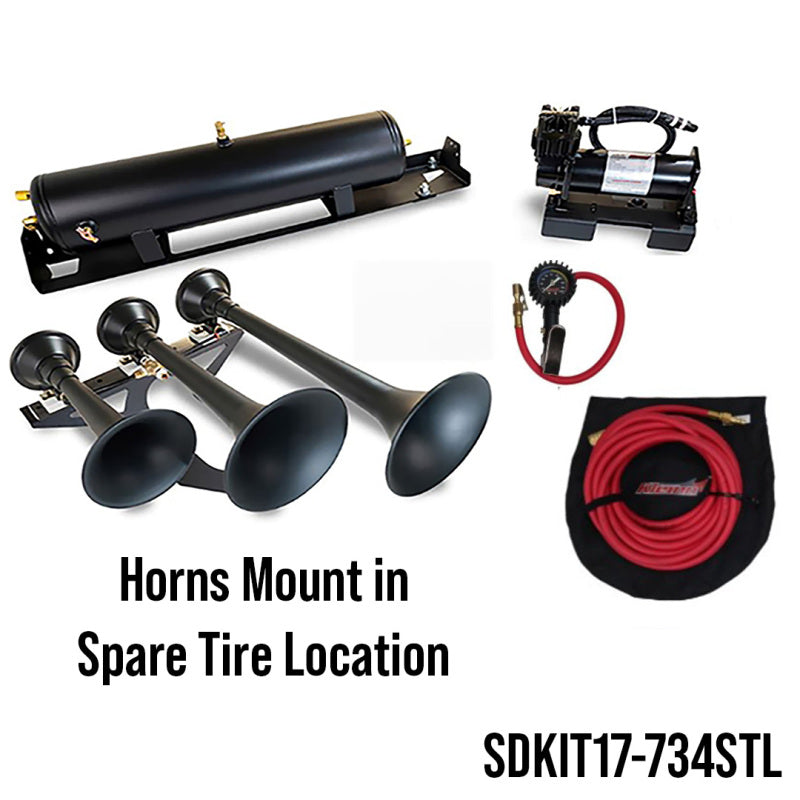 Load image into Gallery viewer, Kleinn Air Horns SDKIT17-734STL KLE Ford Air Systems
