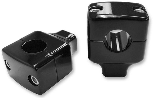 La Choppers LA-7407-01B Square Column Risers for 1in. Handlebars - 1.5in. Tall - Black