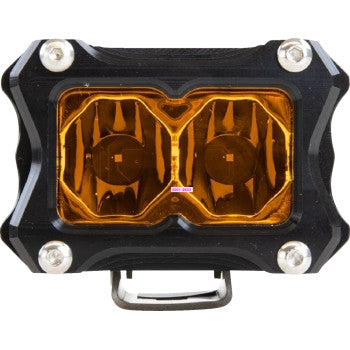 Heretic Studio 50210 2in. 6-Series Flood Light - Black Housing with Amber Lens