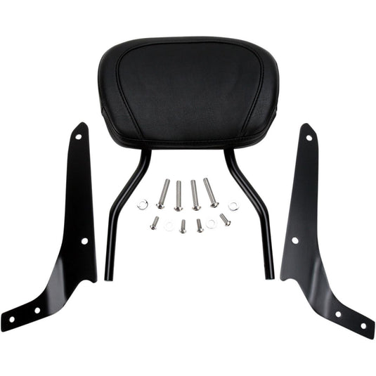 Cobra 02-8611B Short Round Sissy Bar - Black Powder-Coated