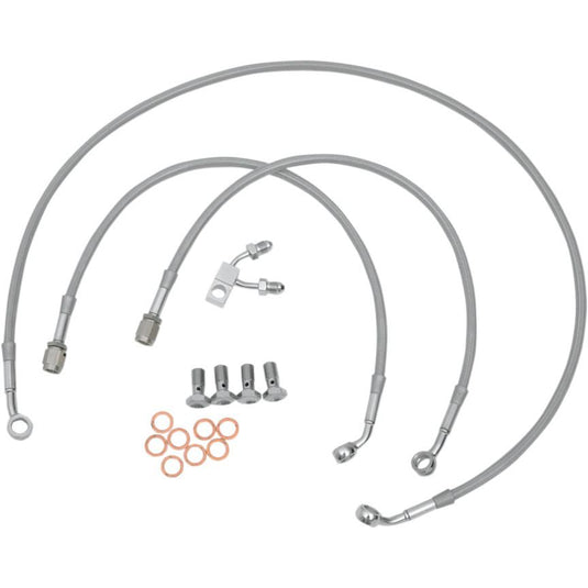 Goodridge HD9241-A Front OEM-Style DOT/TUV Brake Line Kit - Stock Length