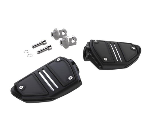Ciro 61425 Twin Rail Footrests with Male Mounts - Black