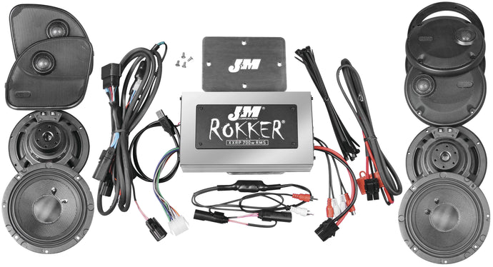 J&M XXRK-700SP4-16RU Rokker XXR Extreme 700W Audio/Install Kit