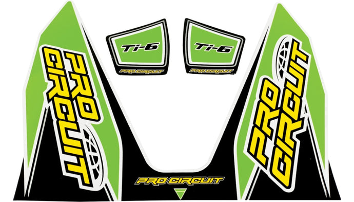 Pro Circuit DC22TI6-GRN Ti-6 Exhaust Decal - Green