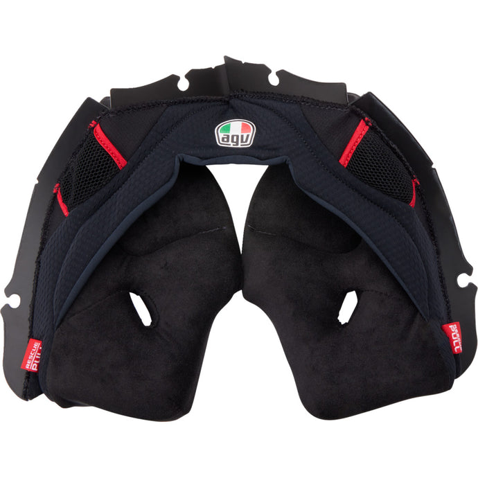 Agv Cheek Pads for Pista GP RR Helmet - Black/Red - 2XL