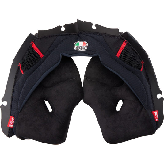 Agv Cheek Pads for Pista GP RR Helmet - Black/Red - 2XL