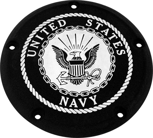 Custom Engraving Ltd NAV16-67BG Patriotic Derby Cover - Navy - Black